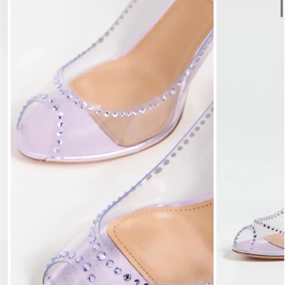 Aquazzura
85mm Ray of Light Plexi Crystal Sling Sandals - Picture 3 of 12